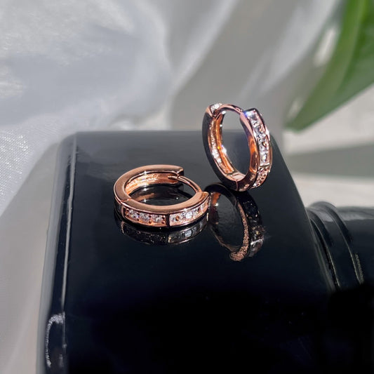 Sterling Silver CZ Hoops