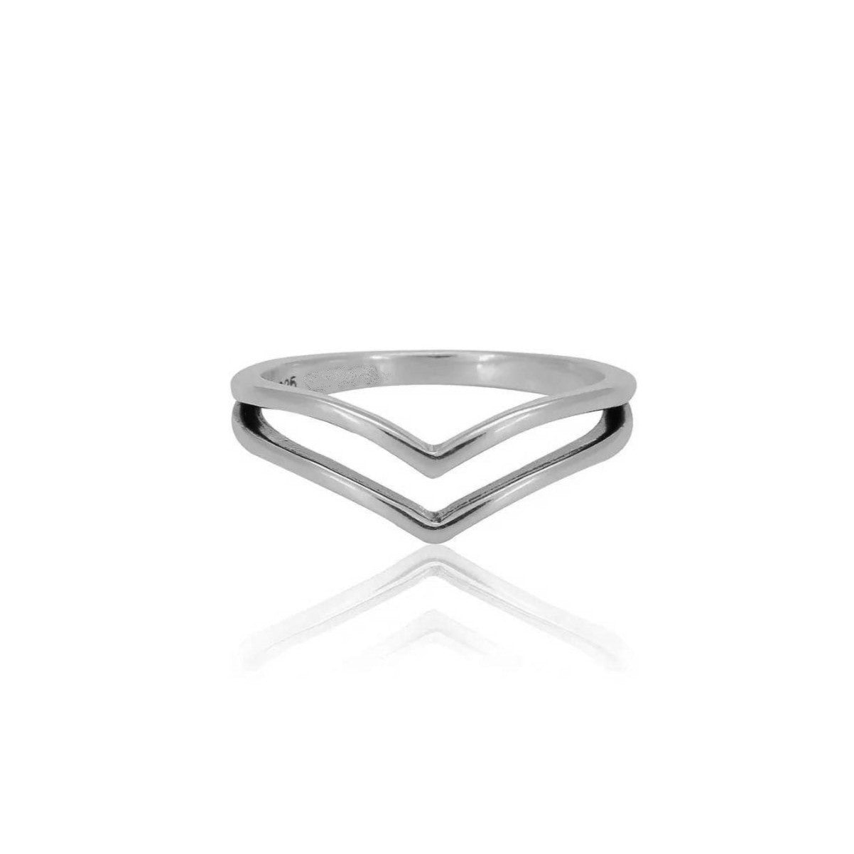 Sterling Silver V Ring