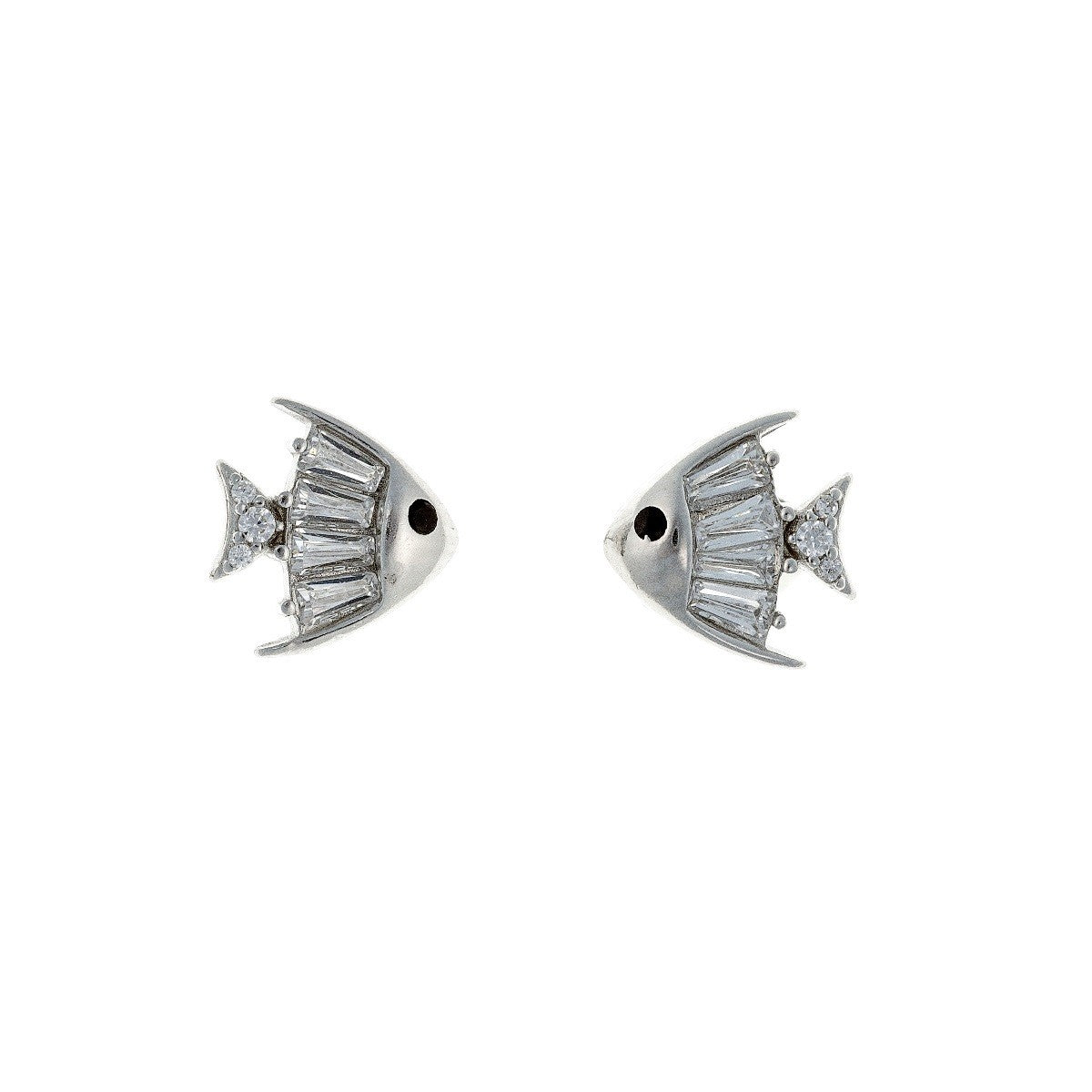 Sterling Silver Fish - Shapped Studs
