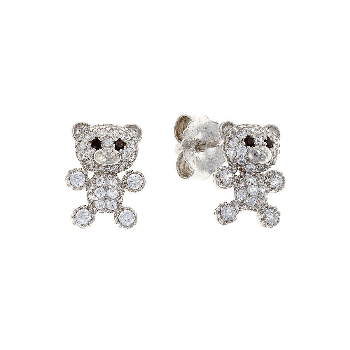 Sterling Silver Bear Studs