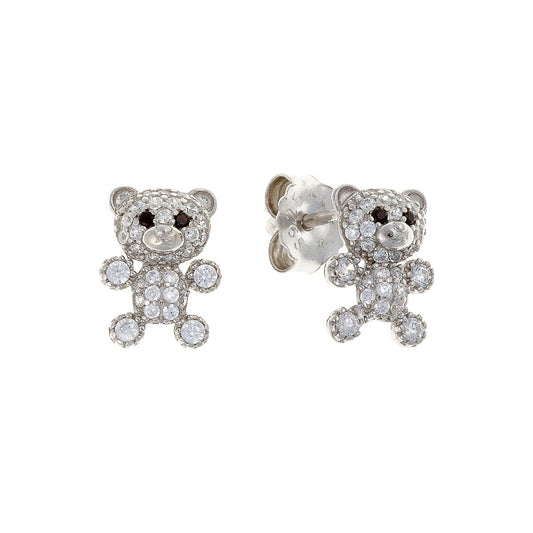 Sterling Silver Bear Studs