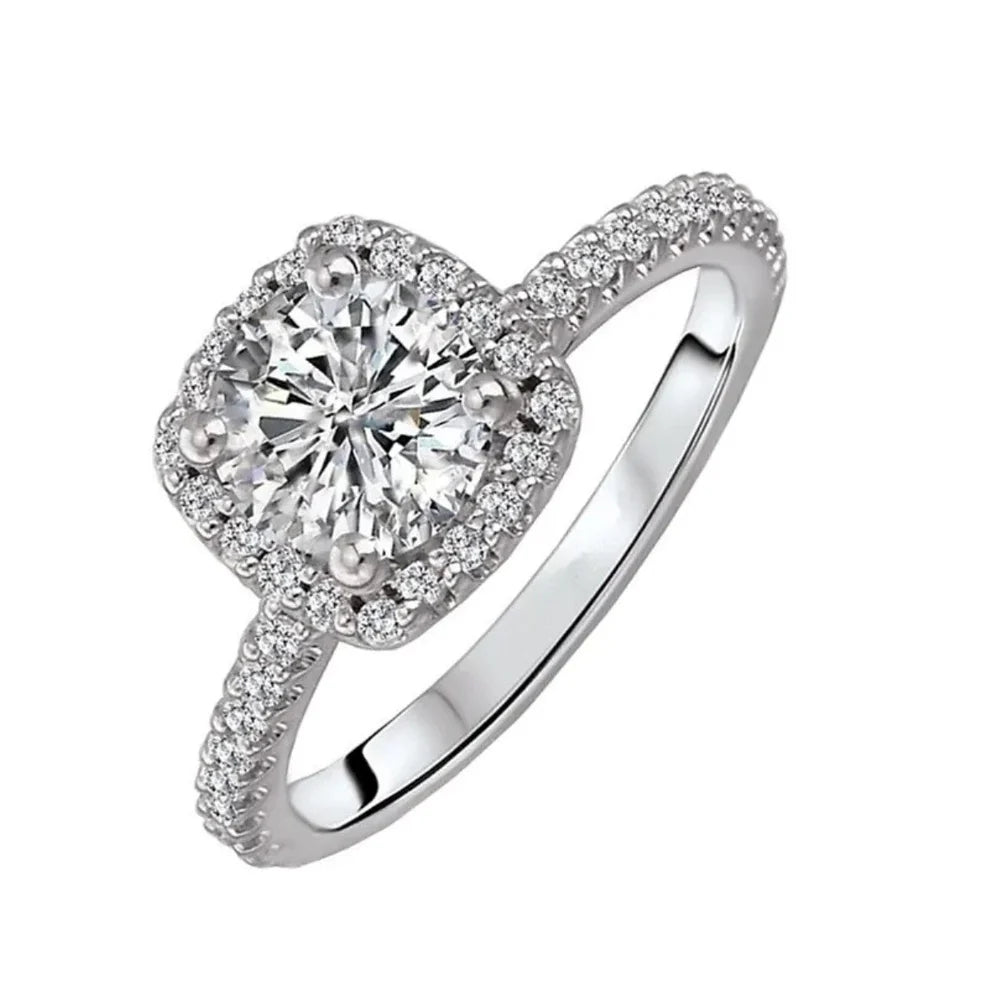 Sterling Silver CZ Crystal Ring