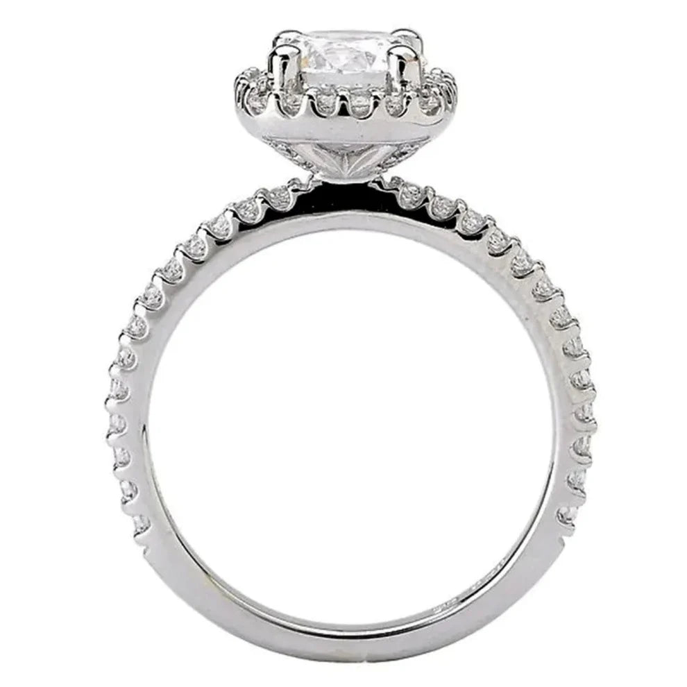 Sterling Silver CZ Crystal Ring