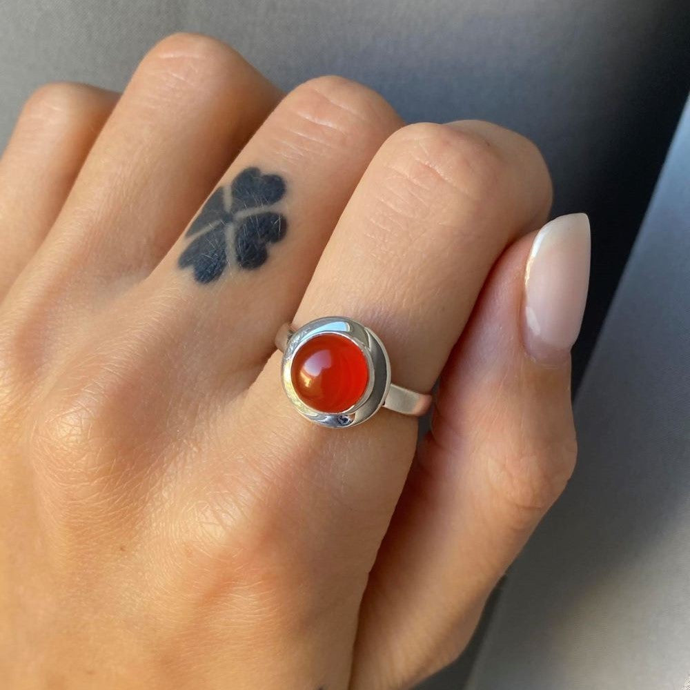 Sterling Silver Carnelian Ring