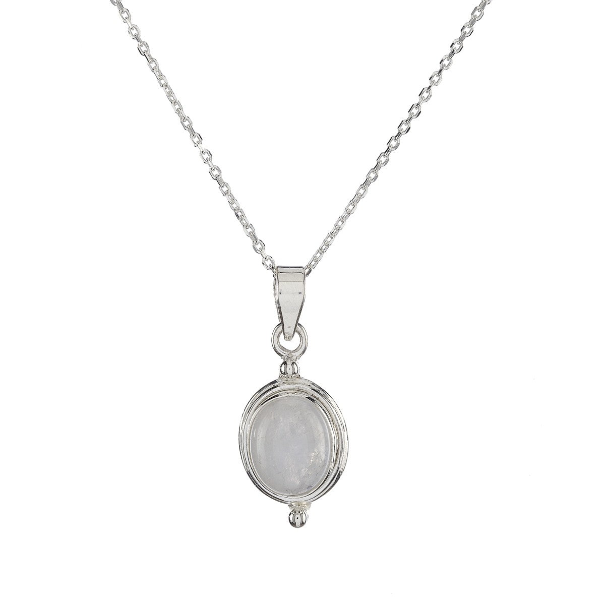 Sterling Silver Moonstone Pendant Necklace