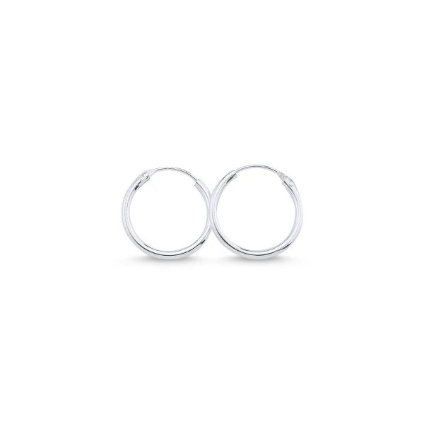 Sterling Silver 1 - 5 cm Hoops