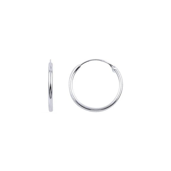 Sterling Silver 1 - 5 cm Hoop Earrings