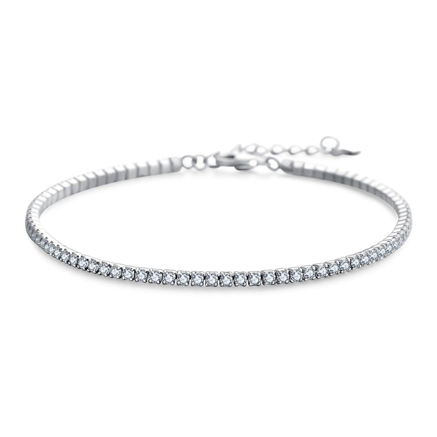 Sterling Silver 2 mm Tennis Bracelet