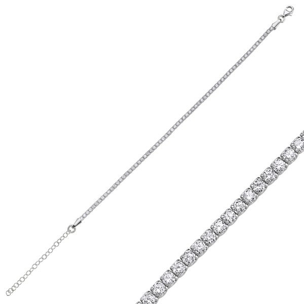 Sterling Silver 2 mm Tennis Bracelet