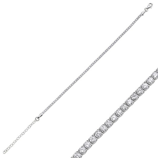 Sterling Silver 2 mm Tennis Bracelet