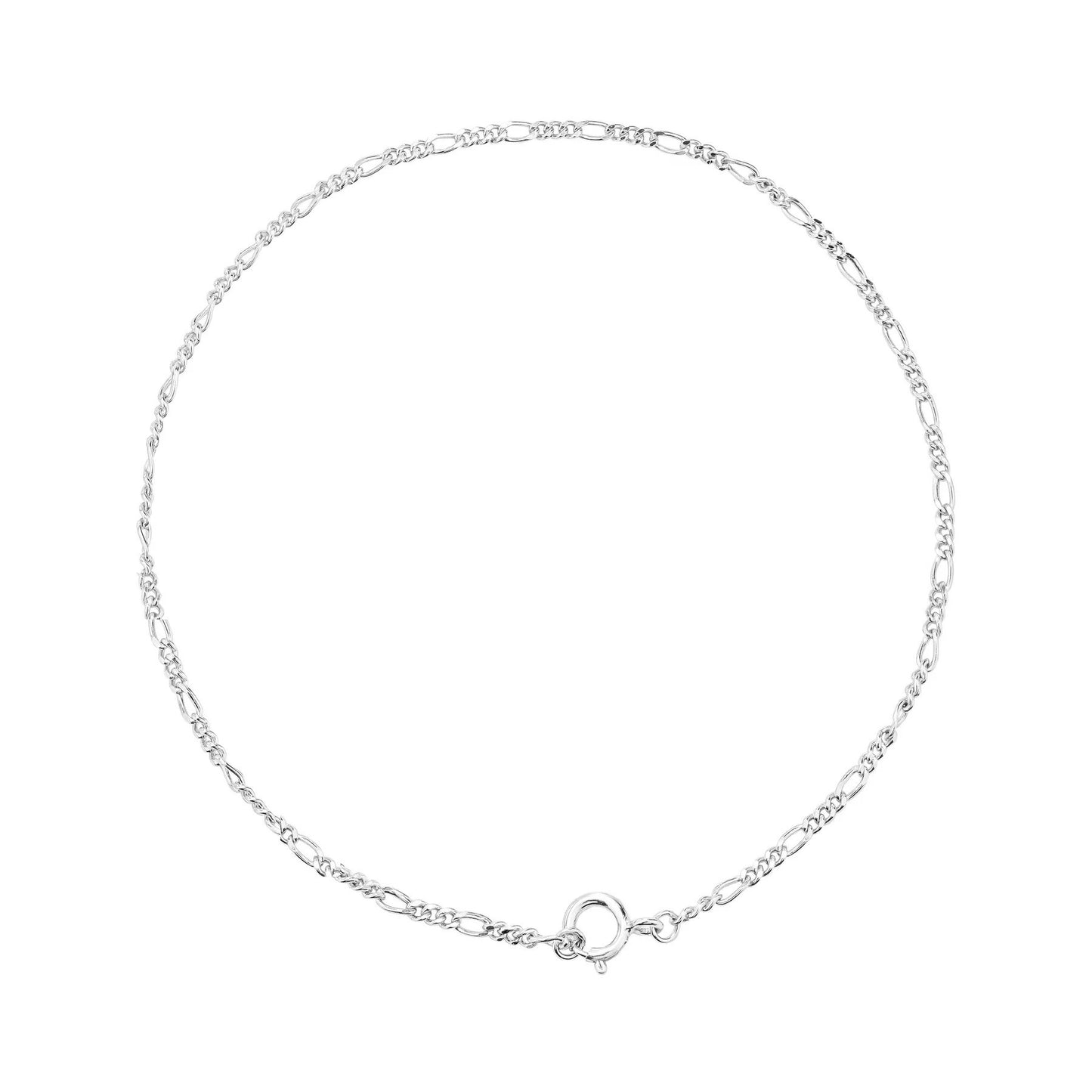 Sterling Silver 1.9 mm Figaro Bracelet