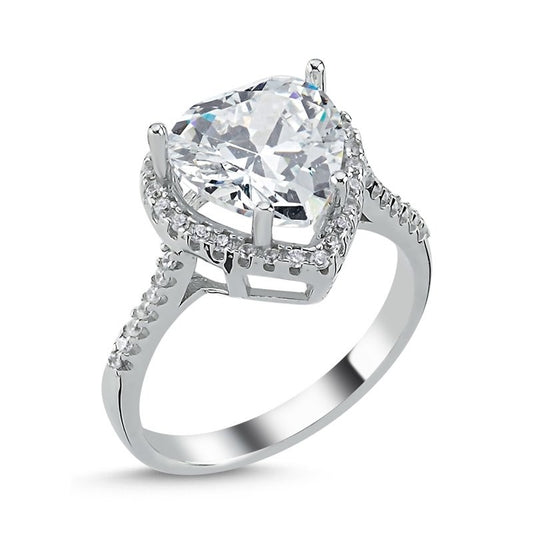 Sterling Silver CZ Heart Ring