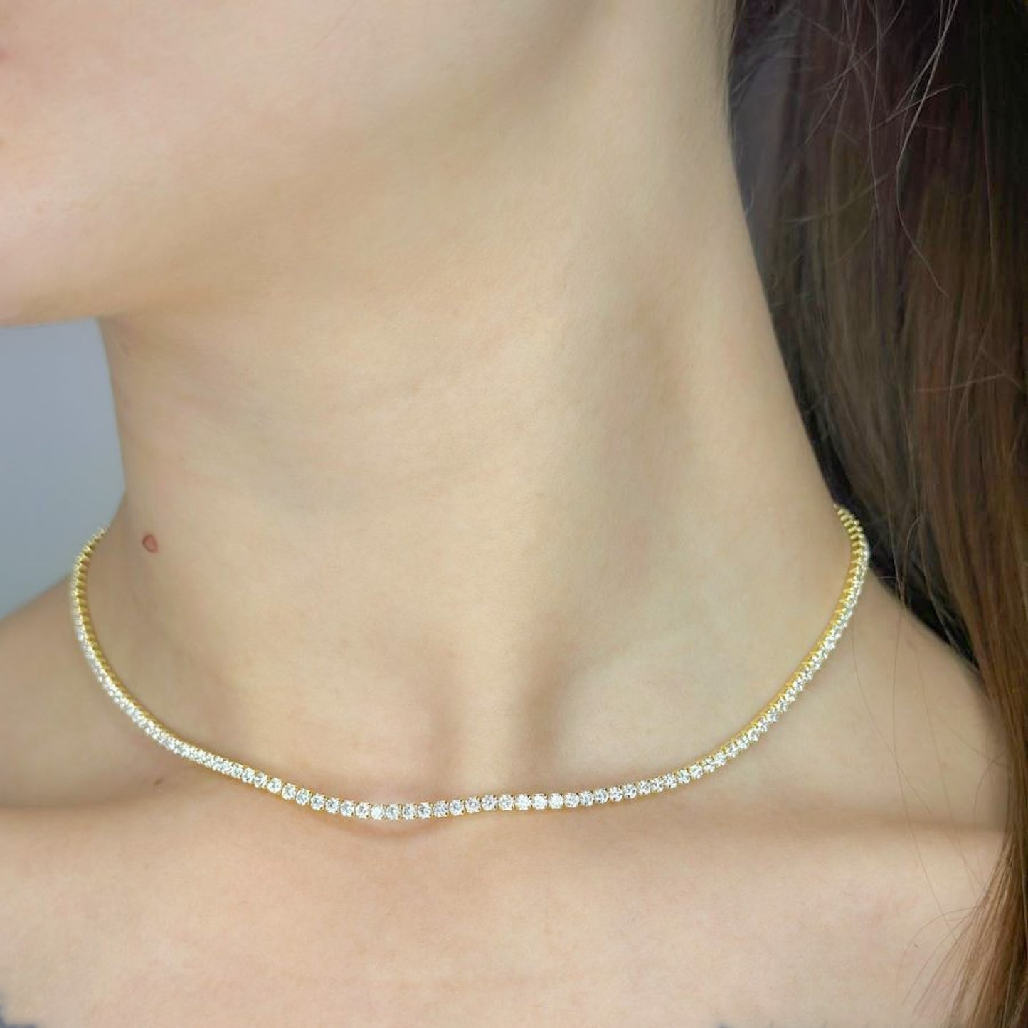 Sterling Silver Tennis Necklace