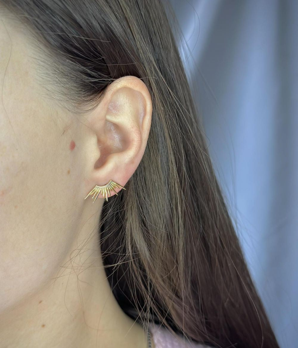 Sterling Silver Sunbeam Studs