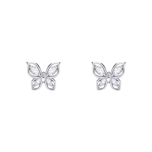 Sterling Silver Butterfly Studs