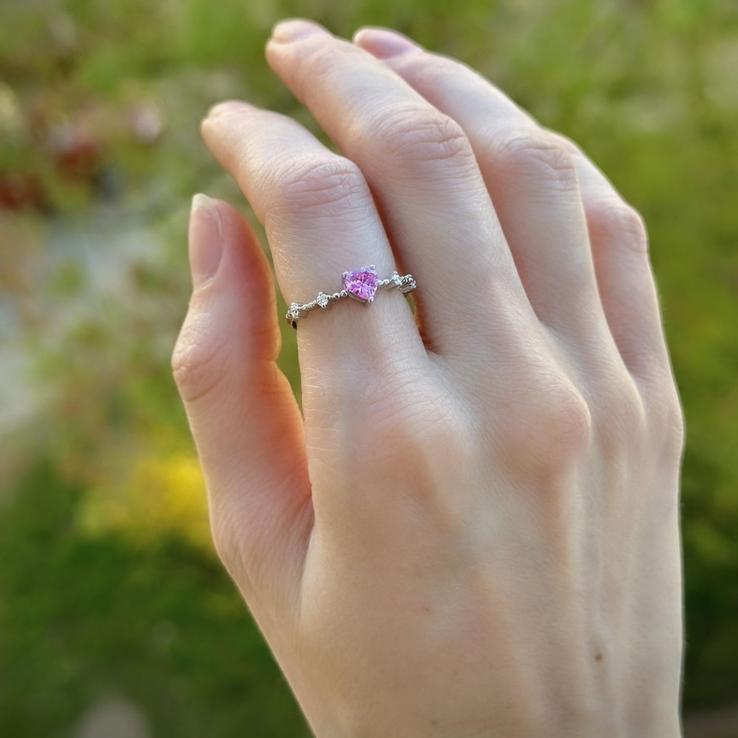 Sterling Silver CZ Heart Ring