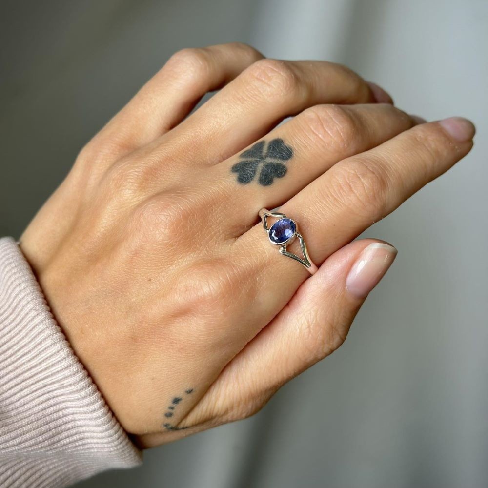 Ilets Rings Sterling Silver Iolite Ring – Miuete.com
