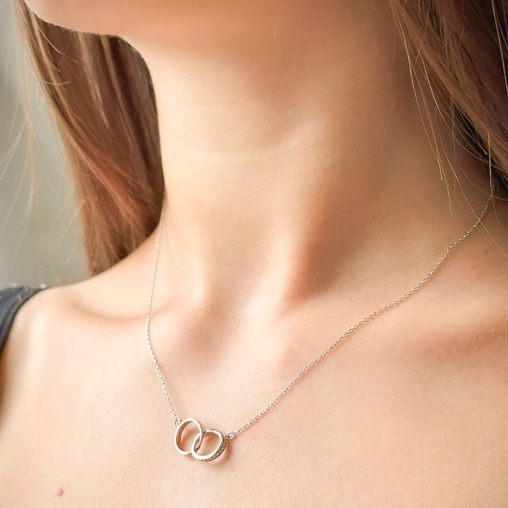Sterling Silver Double Ring Necklace