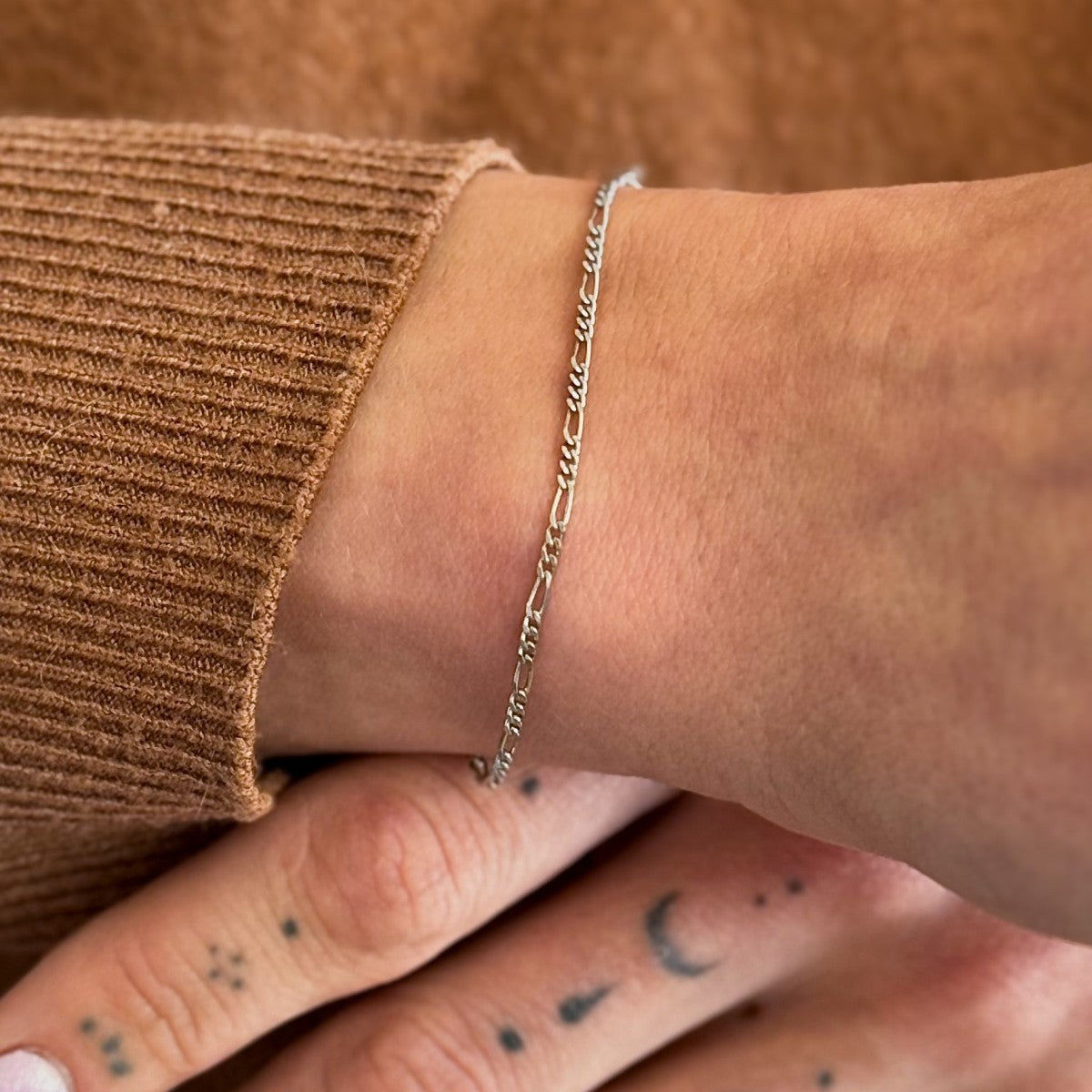 Sterling Silver 1.9 mm Figaro Bracelet