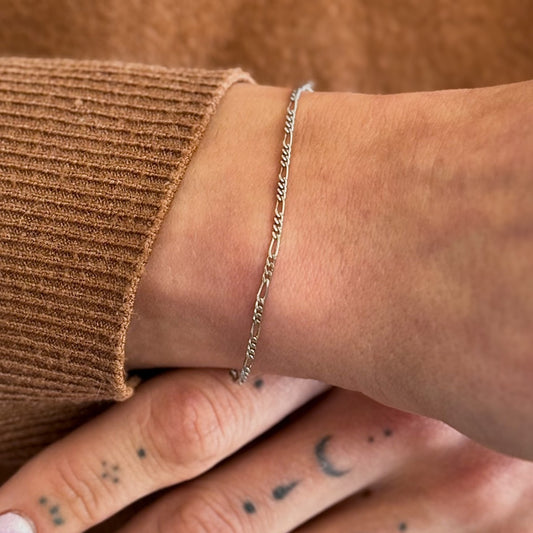 Sterling Silver 1.9 mm Figaro Bracelet