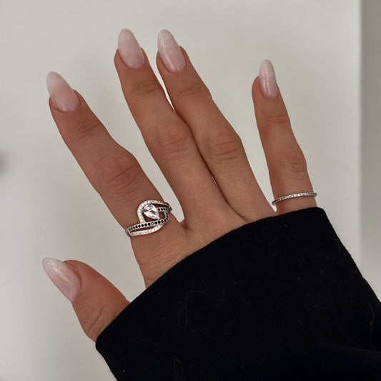 Sterling Silver Teardrop CZ Ring