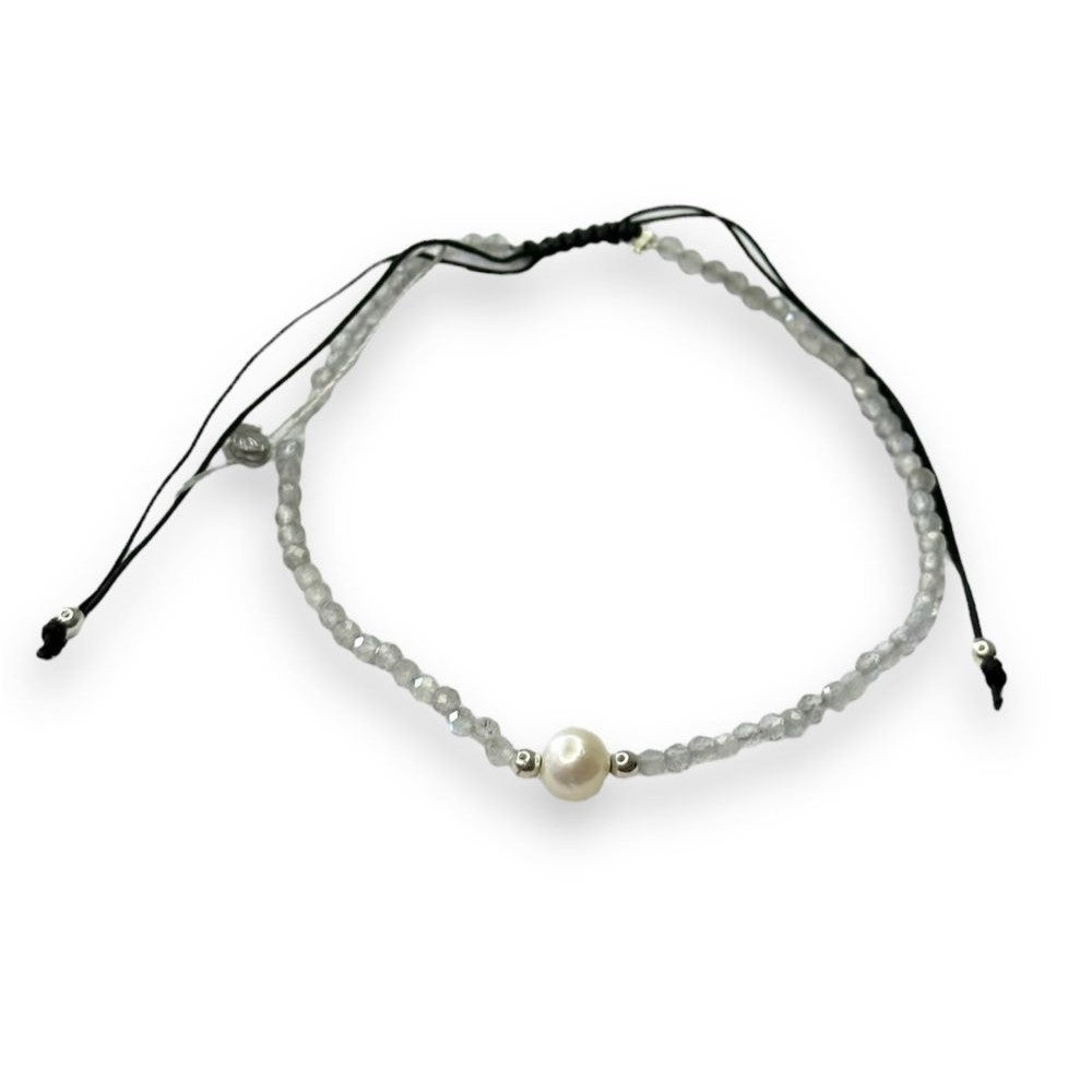 Moonstone & Pearl Bead Bracelet