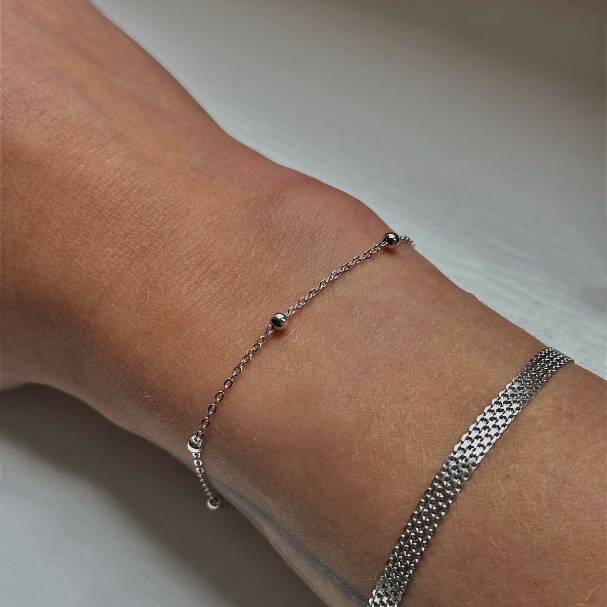 Sterling Silver Bead Bracelet