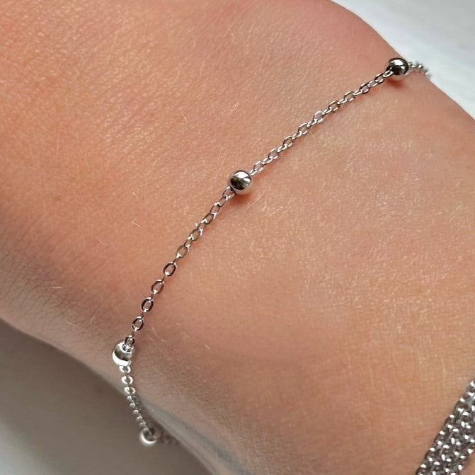 Sterling Silver Bead Bracelet