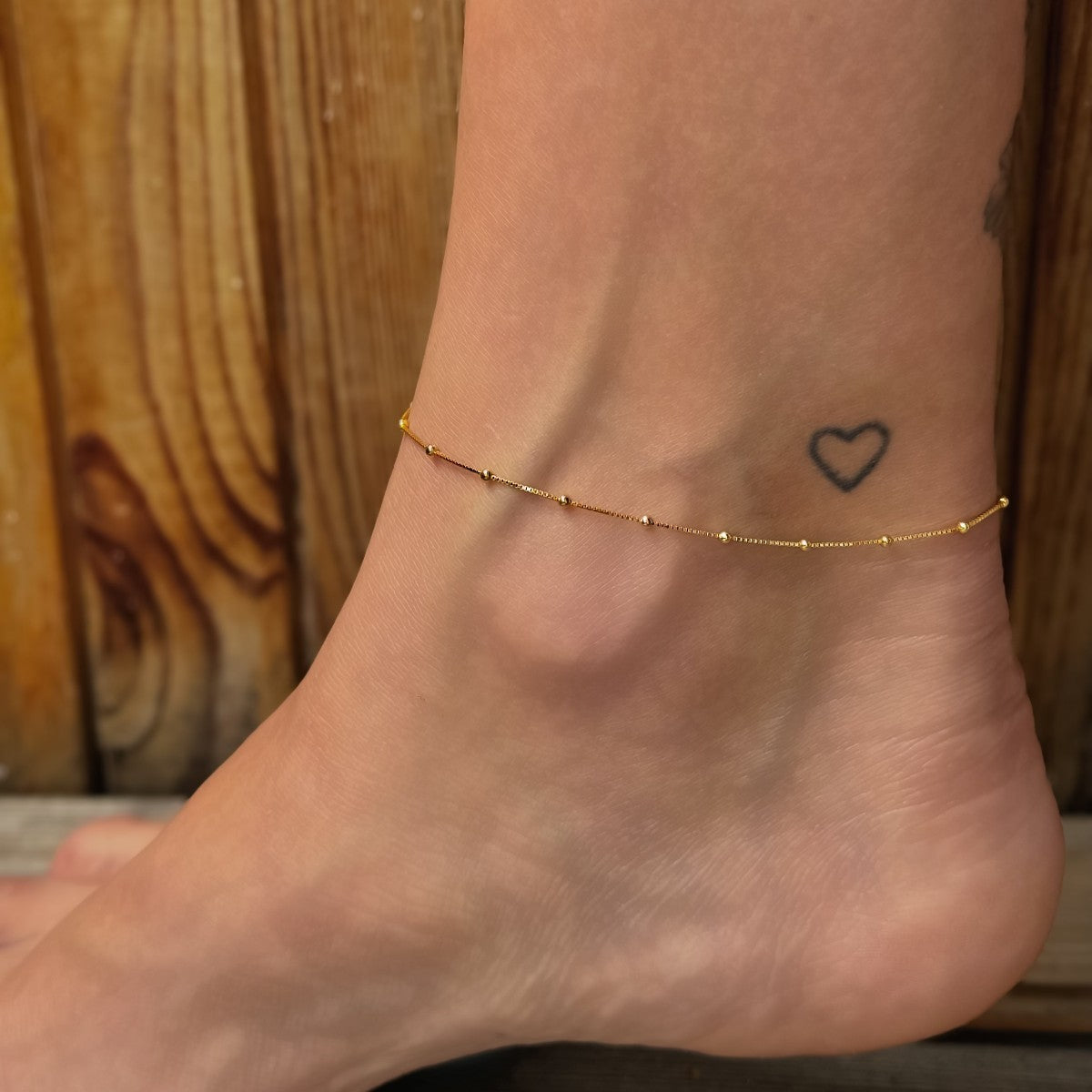 Sterling Silver Bead Chain Anklet