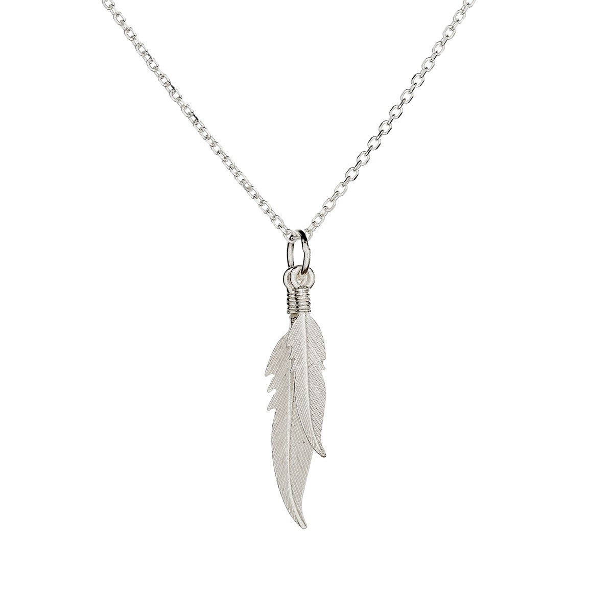 Sterling Silver Feather Necklace