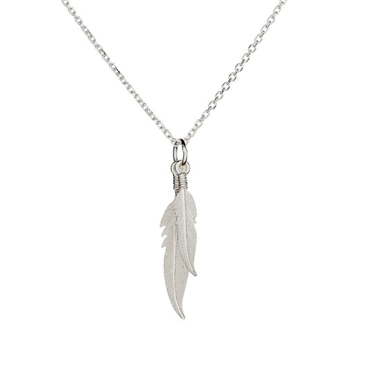 Sterling Silver Feather Necklace