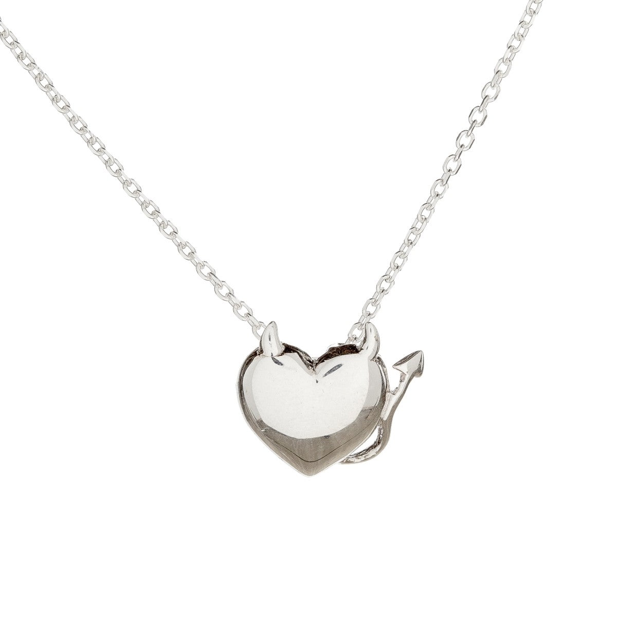 Collar de plata de ley con corazón