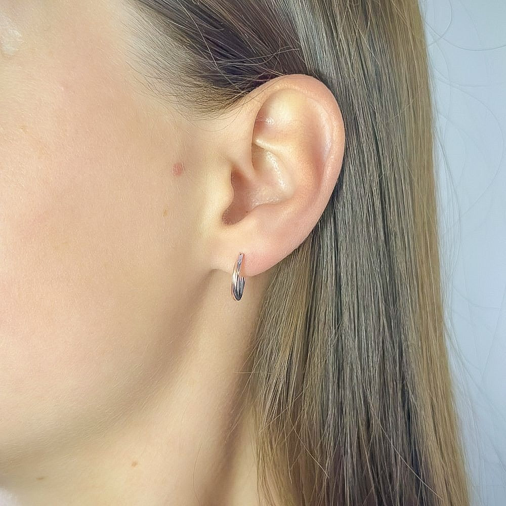 Sterling Silver 1 - 6 cm Twisted Hoops