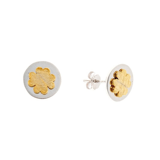 Sterling Silver Clover Studs
