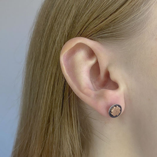 Sterling Silver Clover Studs