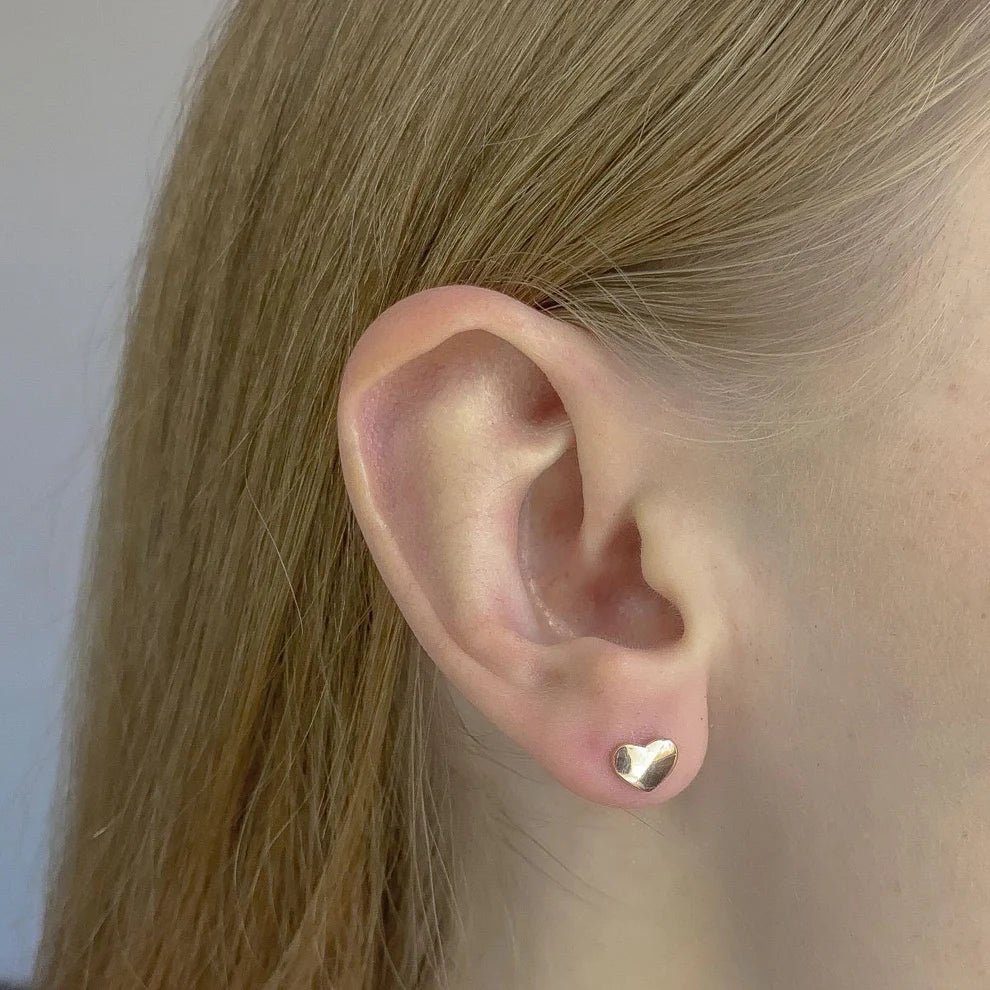 Sterling Silver Heart Studs