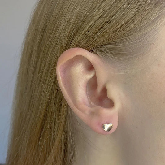 Sterling Silver Heart Studs