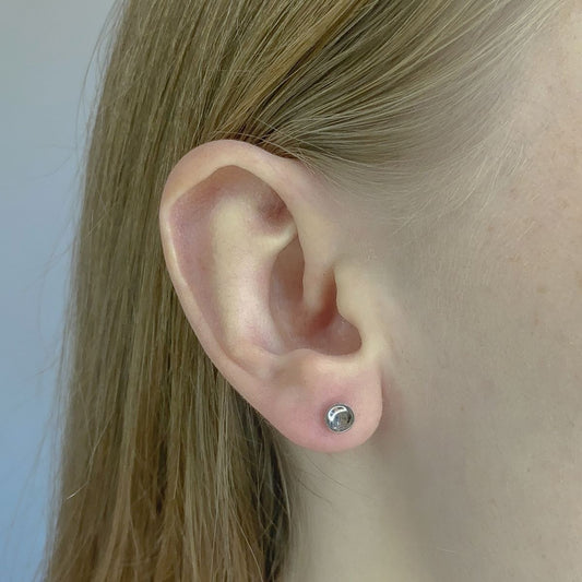 Sterling Silver Round Studs