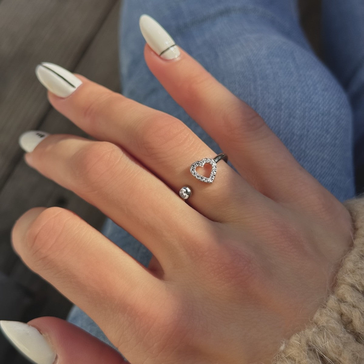 Sterling Silver CZ Heart Ring