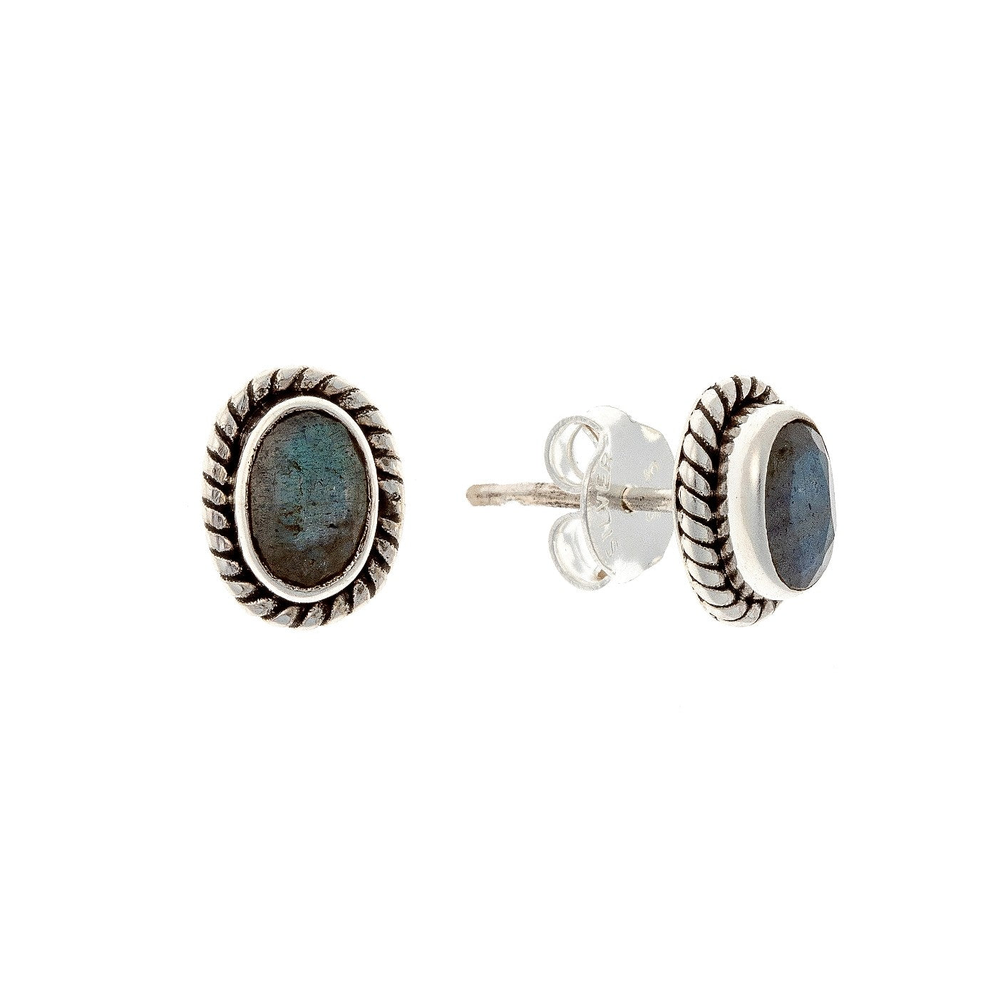 Sterling Silver Labradorite Stud Earrings