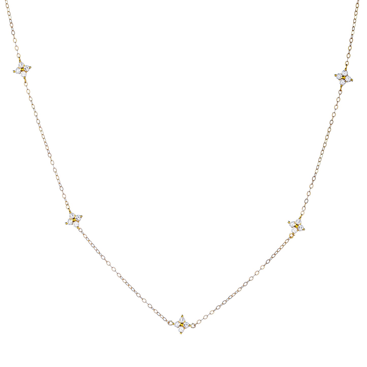 Sterling Silver Flower Necklace