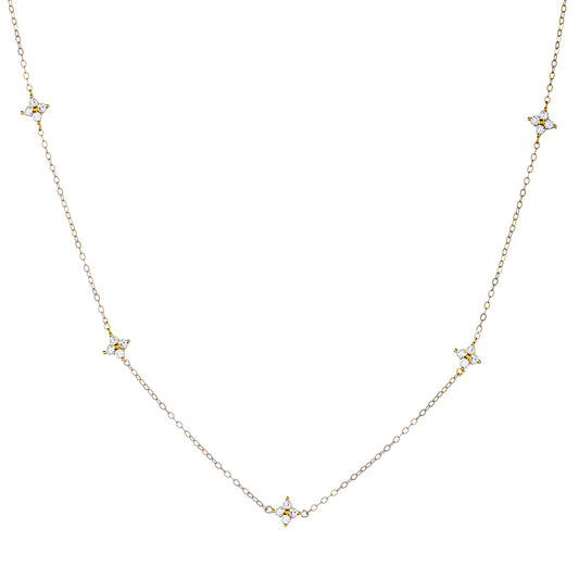 Sterling Silver Flower Necklace