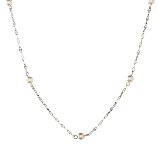 Sterling Silver Pearl Necklace