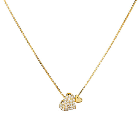 Sterling Silver Double Heart Necklace