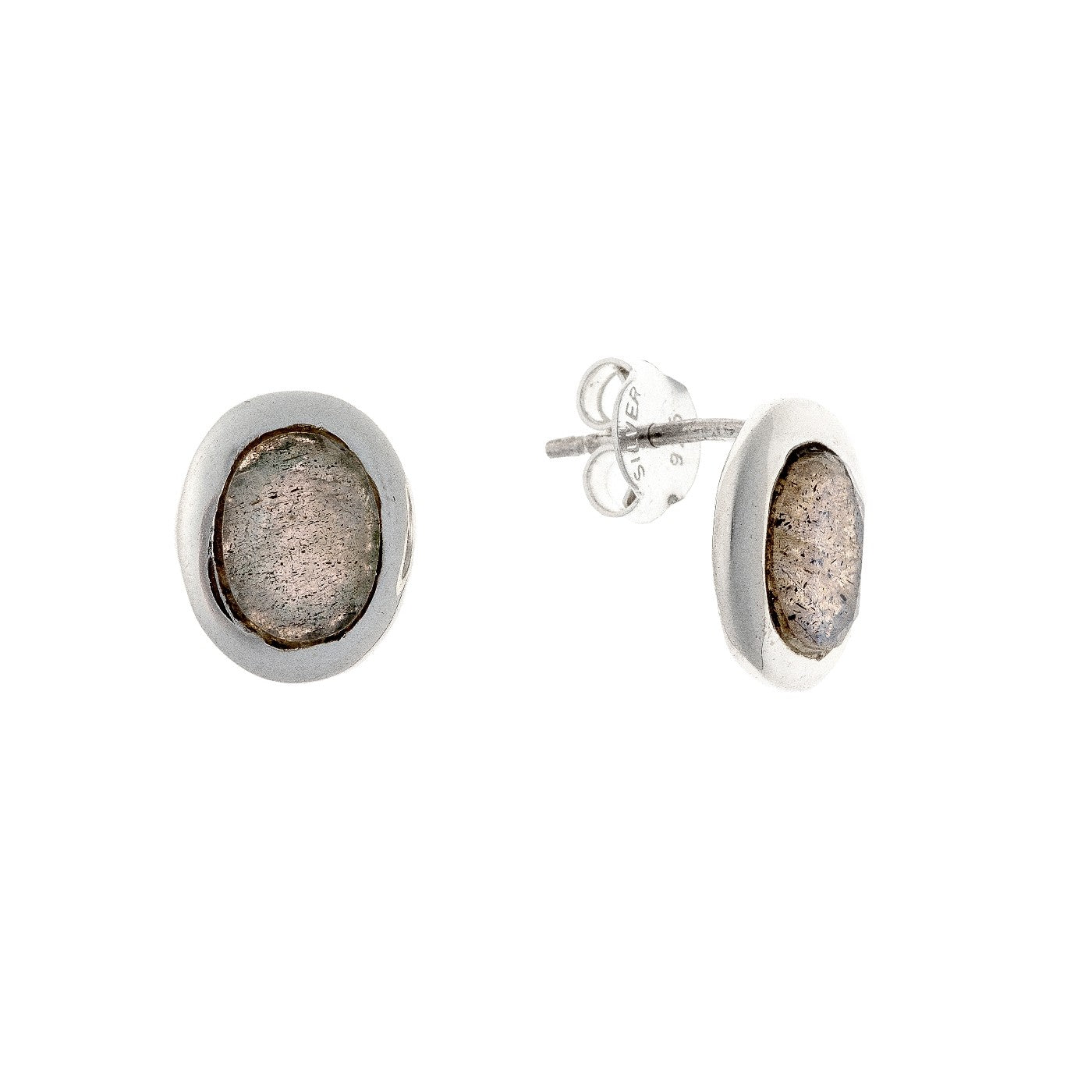 Sterling Silver Labradorite Stud Earrings