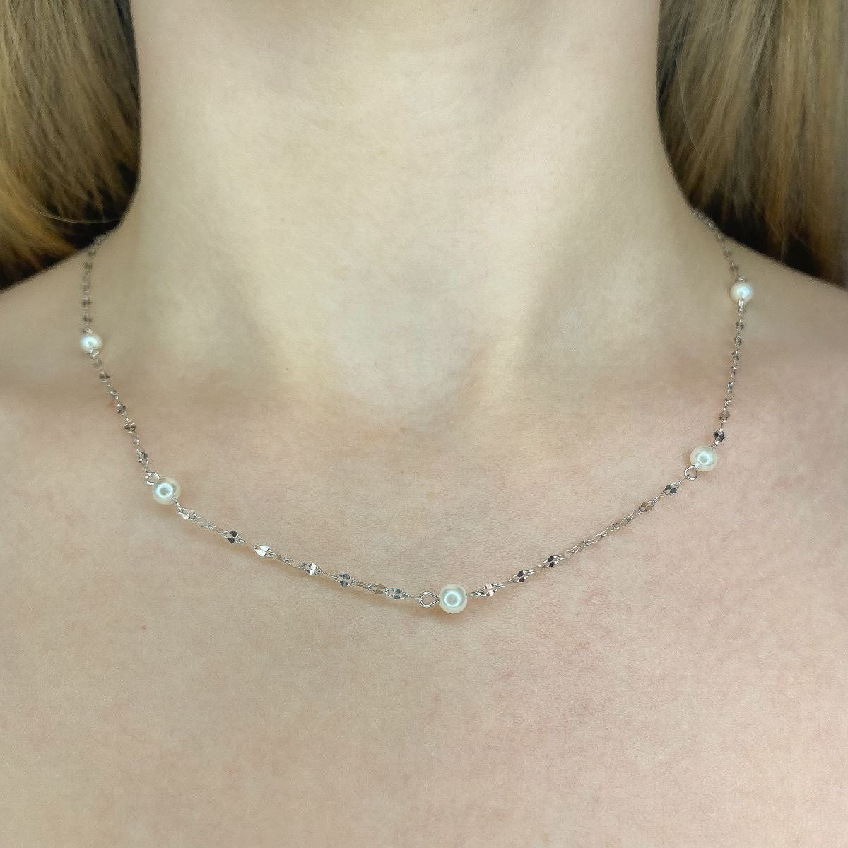 Sterling Silver Pearl Necklace