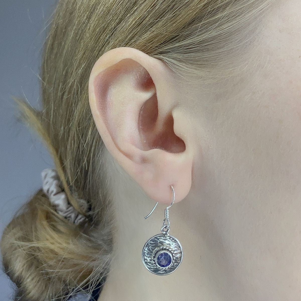 Sterling Silver Iolite Earrings