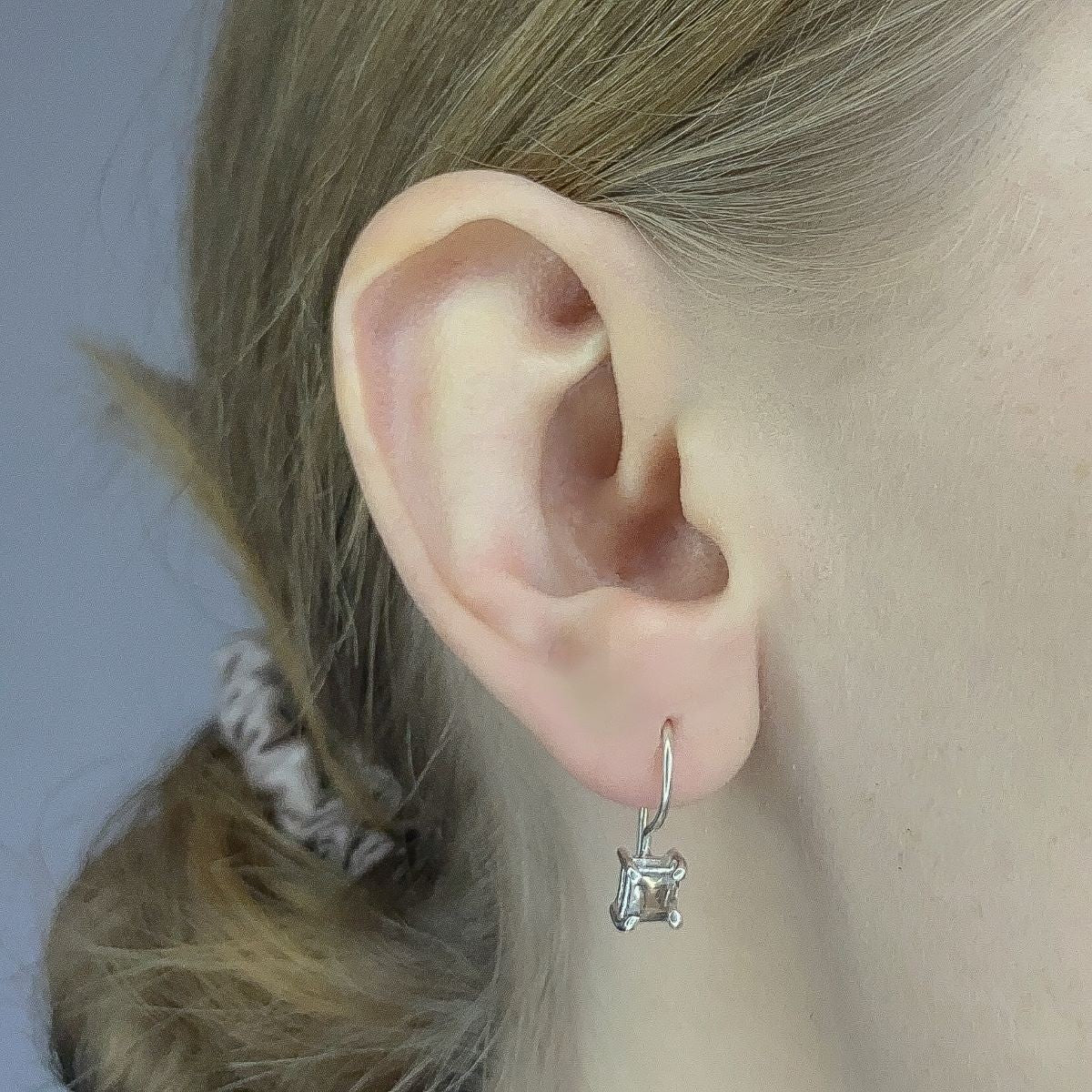 Sterling Silver Smoky Quartz Earrings