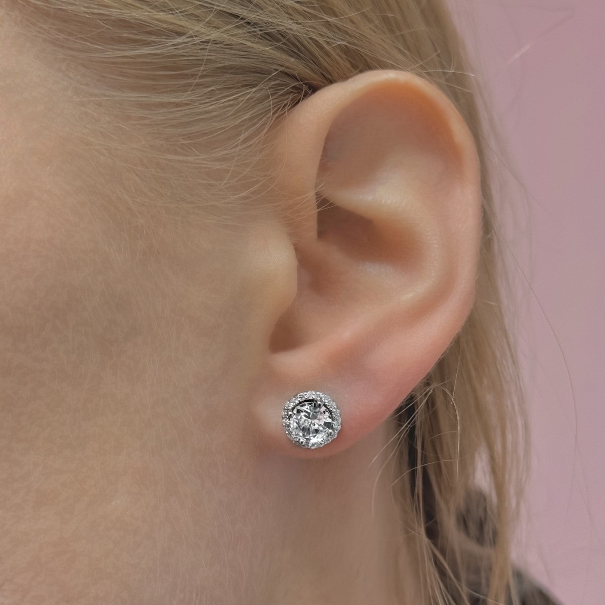 Sterling Silver Soleste Stud Earrings