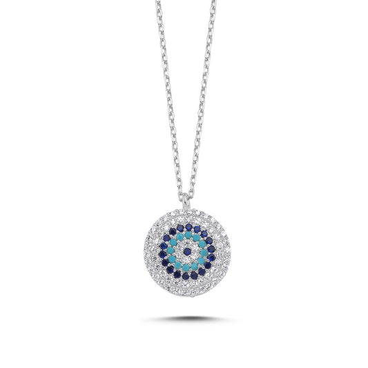 Sterling Silver Evil Eye Necklace